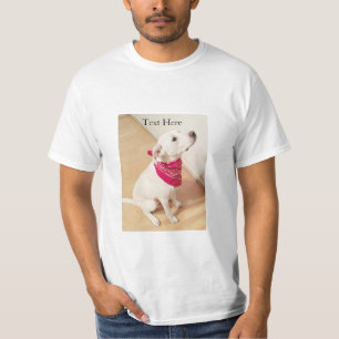 Niedlicher Weißer Hund mit Red Scarf Weihnachts-T T-Shirt