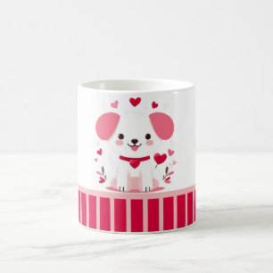 Niedlicher, weißer Hündchen Kaffeetasse