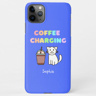 Niedlicher weißer Kaffee Coffein Rainbow iPhone 11Pro Max Hülle