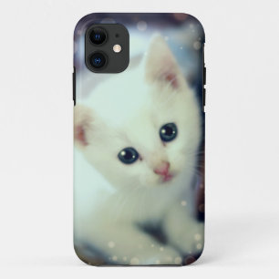 Niedlicher weißer Kätzchen iphone Kasten Case-Mate iPhone Hülle