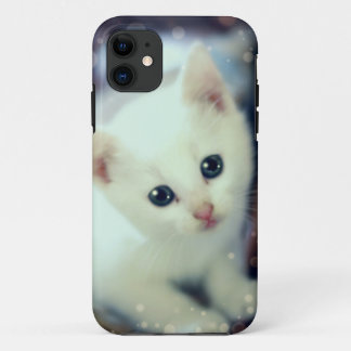 Niedlicher weißer Kätzchen iphone Kasten Case-Mate iPhone Hülle