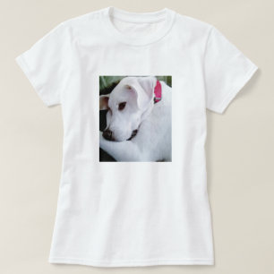 Niedlicher weißer Labrador Mix Hund T-Shirt
