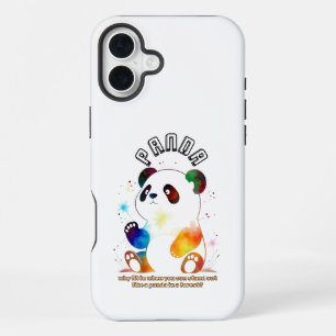 Niedlicher weißer Panda iPhone 16 Plus Hülle