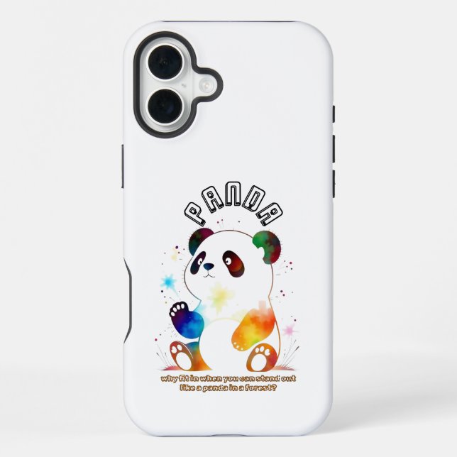 Niedlicher weißer Panda iPhone Hülle (Rückseite)