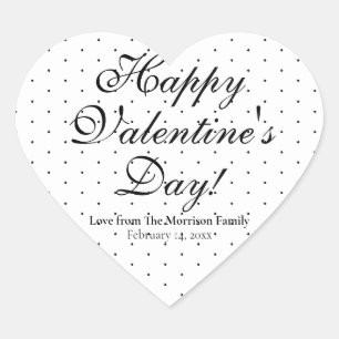 Niedlicher, weißer Polka-Pfoten nach dem Valentin Herz-Aufkleber