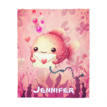 Niedlicher, weißer, rosa Cartoon Goldfisch persona