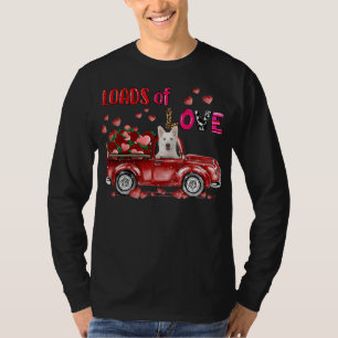 Niedlicher weißer Schäferhund Red Truck H T-Shirt