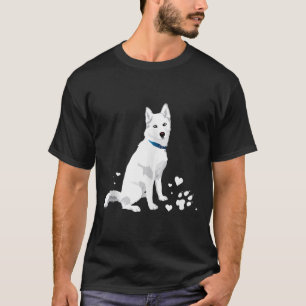 Niedlicher weißer sibirischer Husky Sweet White Sn T-Shirt