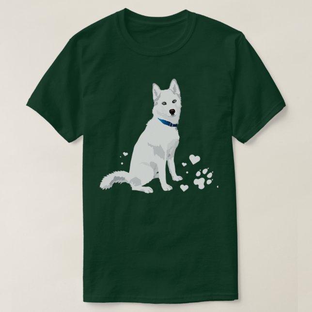 niedlicher weißer sibirischer Husky  T-Shirt (Design vorne)