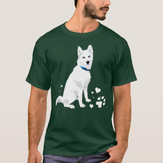 niedlicher weißer sibirischer Husky  T-Shirt