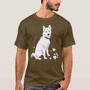 niedlicher weißer sibirischer Husky T-Shirt
