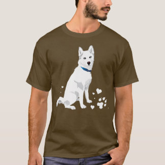 niedlicher weißer sibirischer Husky T-Shirt