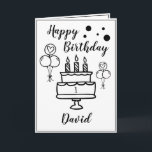 Niedlicher Weißer und Schwarzer Kuchen Grandson 1. Karte<br><div class="desc">Niedlicher Grandson White und Black Cake 1. Geburtstag, dieses Design ist für jeden, der etwas Schönes für einen kleinen Jungen sucht an seinem 1. Geburtstag. Wenn Sie sich für die Einladung zum 1. Geburtstag, besonders für Ihren Enkel, interessieren, ist diese Einladung genau das Richtige für Sie. Das Design beinhaltet einen...</div>