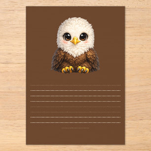 Niedlicher Weißkopfseeadler mit großen Augen, kusc Acryleinladungen