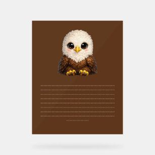 Niedlicher Weißkopfseeadler mit großen Augen, kusc Acrylschild