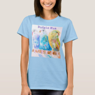Niedlicher Wellensittich Whimsical Watercolor Mutt T-Shirt