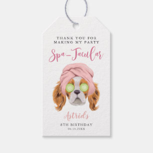 Niedlicher Wellness-Center Hunde Geburtstagsparty  Geschenkanhänger