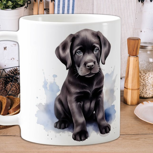 Niedlicher Welpe-Aquarell-Retriever-Hund Kaffeetasse (Von Creator hochgeladen)