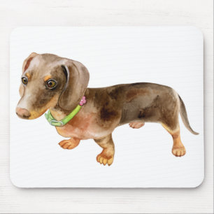 Niedlicher Welpen-Hund-Lover-Geschenk Wasserfarben Mousepad
