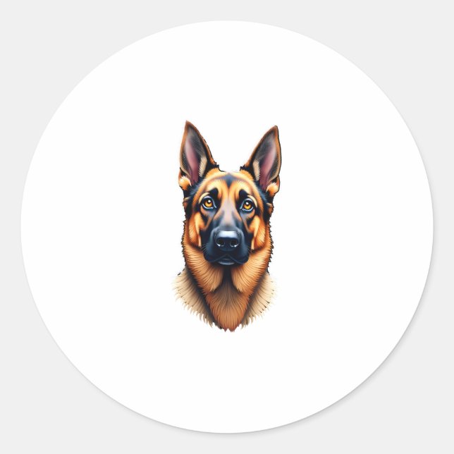 Niedlicher Welpenhund (4) Runder Aufkleber (Vorderseite)