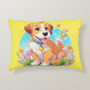 Niedlicher Welpenhund Dekokissen