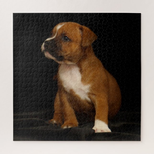 Niedlicher Welpenhund Englisch Staffordshire Bull  Puzzle (Vertikal)