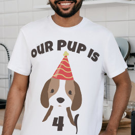 Niedlicher Welpenhund Geburtstagsparent T-Shirt