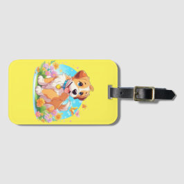 Niedlicher Welpenhund Gepäckanhänger