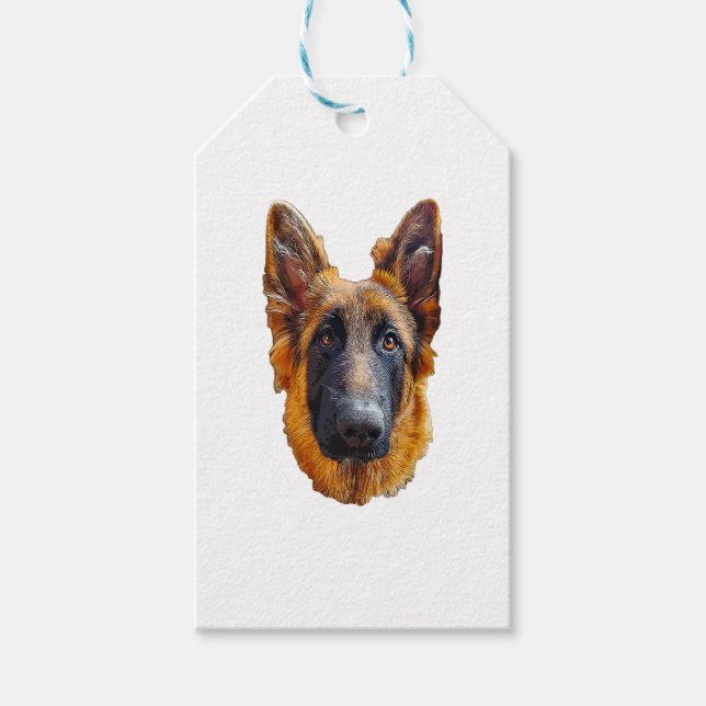 Niedlicher Welpenhund Geschenkanhänger (Vorderseite)