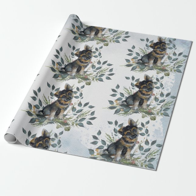 Niedlicher Welpenhund Geschenkpapier (Ungerollt)