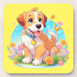 Niedlicher Welpenhund Getränkeuntersetzer