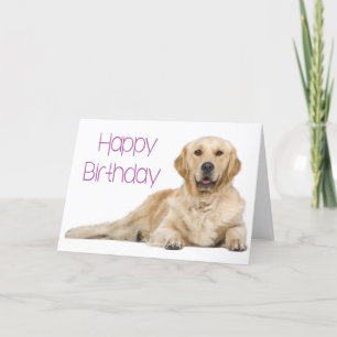 Niedlicher Welpenhund Golden Retriever Geburtstag Karte
