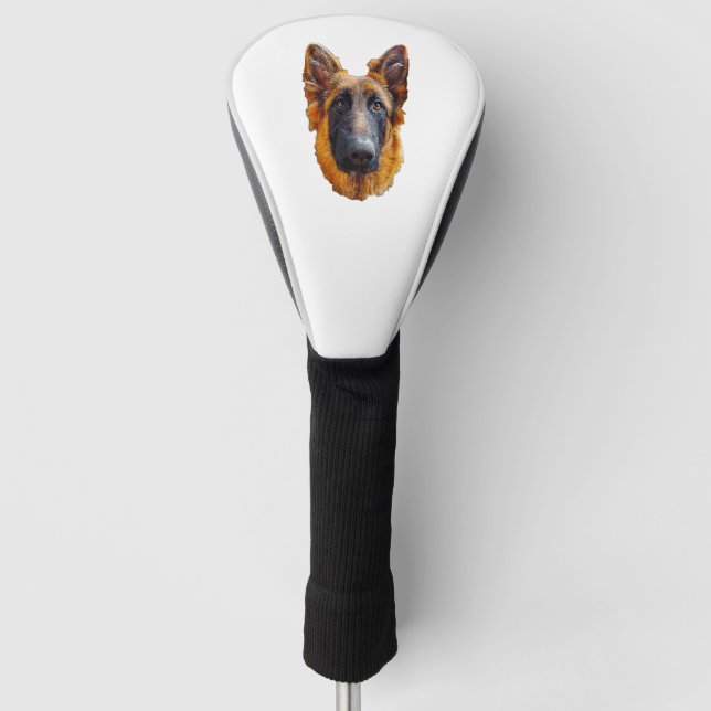 Niedlicher Welpenhund Golf Headcover (Vorderseite)
