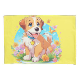 Niedlicher Welpenhund Kissenbezug