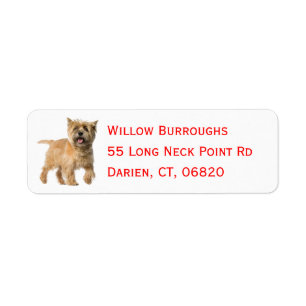 Niedlicher Welpenhund Lover Cairn Terrier Label