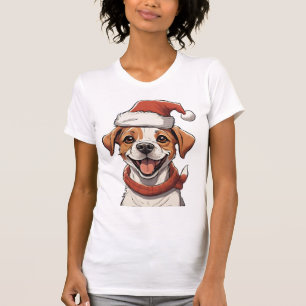 Niedlicher Welpenhund mit Weihnachts-Hat Classic T T-Shirt
