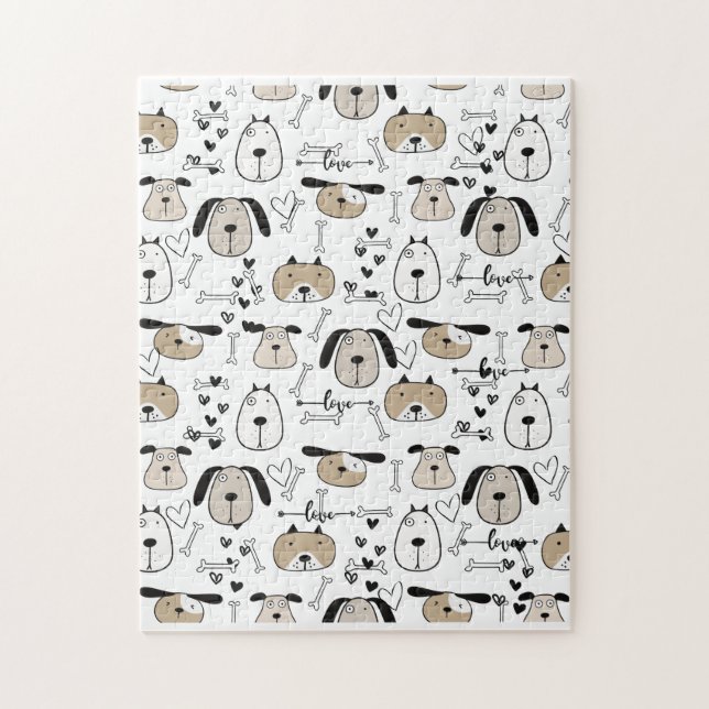 Niedlicher Welpenhund Puzzle (Vertikal)