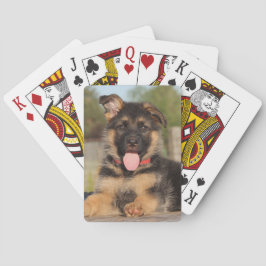 Niedlicher Welpenhund Spielkarten
