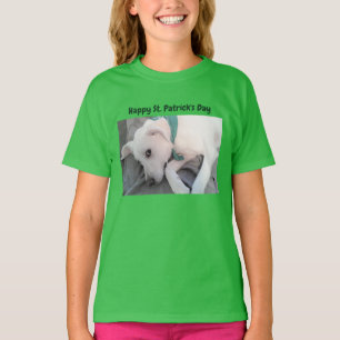 Niedlicher Welpenhund trägt Scarf St. Patrick's Da T-Shirt
