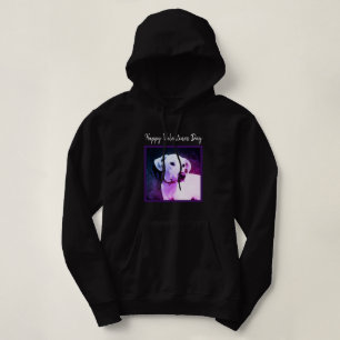 Niedlicher Welpenhund Valentinstag Lila Hoodie