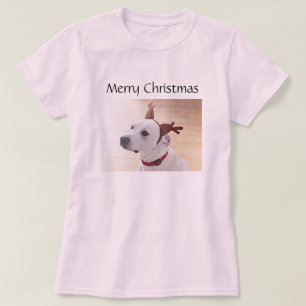 Niedlicher Welpenhund - Weiße Rentiere - Weihnacht T-Shirt