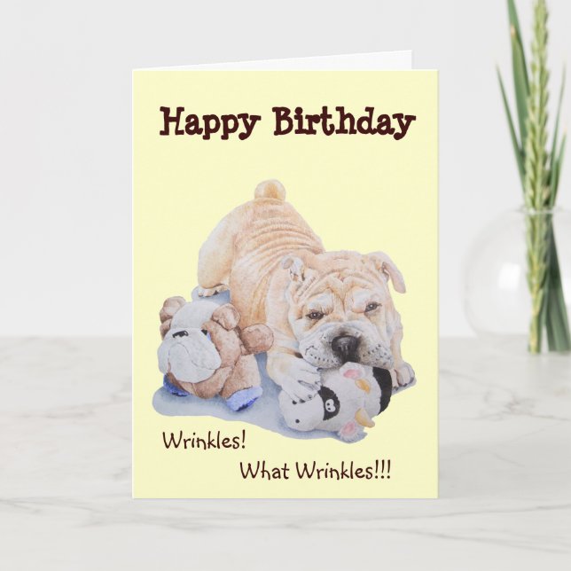 Niedlicher Welpenpisshund und Teddy zum Geburtstag Karte (Vorderseite)
