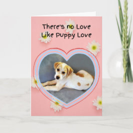 Niedlicher Welpenvalentinstag Karte