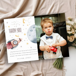 Niedlicher Weltraum starrt die Planeten jedes Lebe Dankeskarte