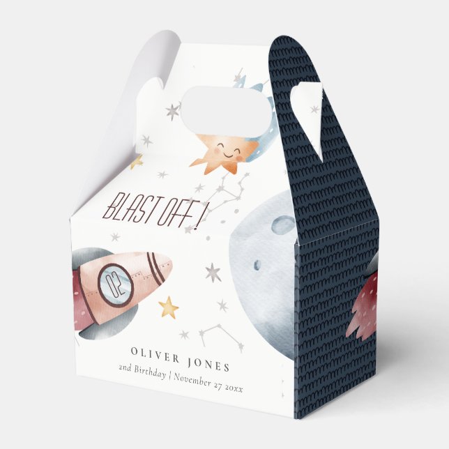 Niedlicher Weltraum starrt die Planeten jedes Lebe Geschenkschachtel (Vorderseite)