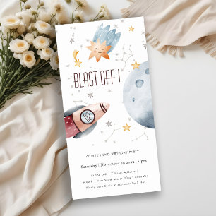 Niedlicher Weltraum starrt jeden Geburtstag und lä Dankeskarte