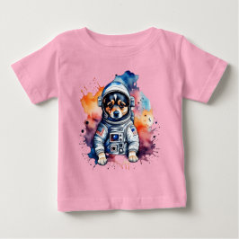 Niedlicher Weltraumhund Baby T-shirt