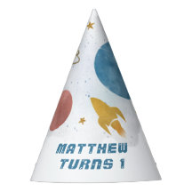 Niedlicher Weltraumwasserbadeplanet 1. Geburtstag