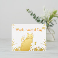 "Niedlicher Welttag der Tiere Postkarte