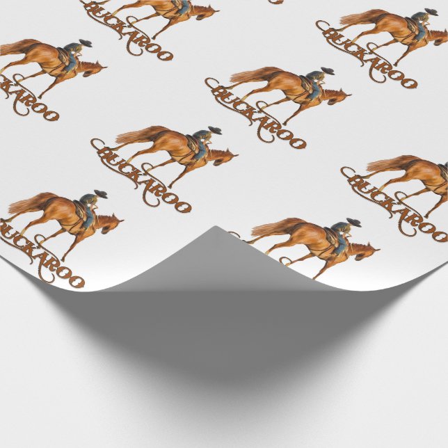 Niedlicher Western Buckaroo Little Cowboy Geschenkpapier (Ecke)
